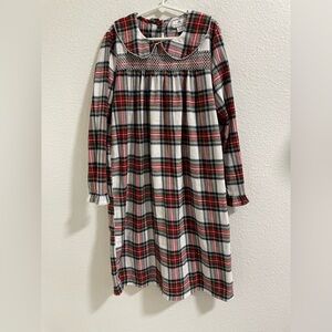 Petite Plume Charming Plaid Kids nightgown Dress with Smocked Detail
